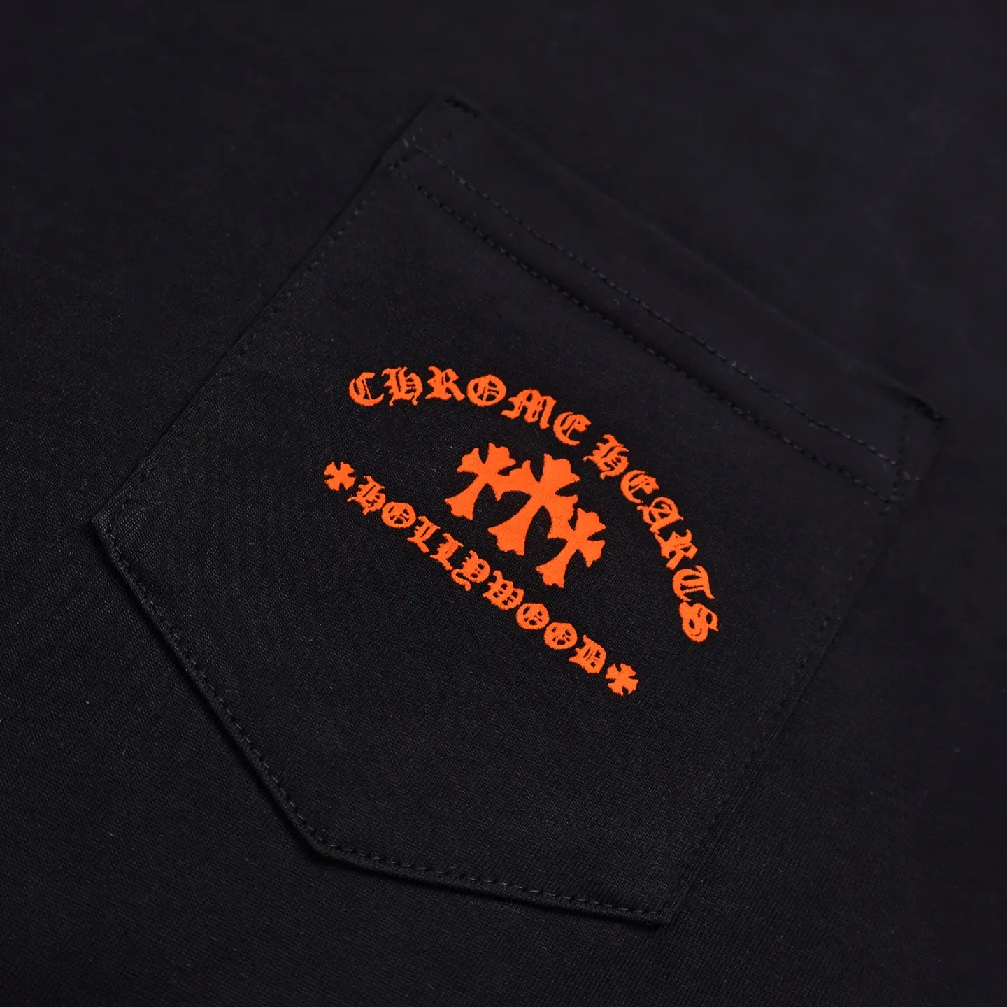 🅿️270 [Exclusive supply] CH Crow Heart Orange Short Sleeve. The original product was purchased for 4,296. The fabric is made of custom-woven and dyed 230g pure cotton plain weave. The printing is made of imported ink and three-dimensional printing. The size and position are perfectly restored. Size:S-M-L